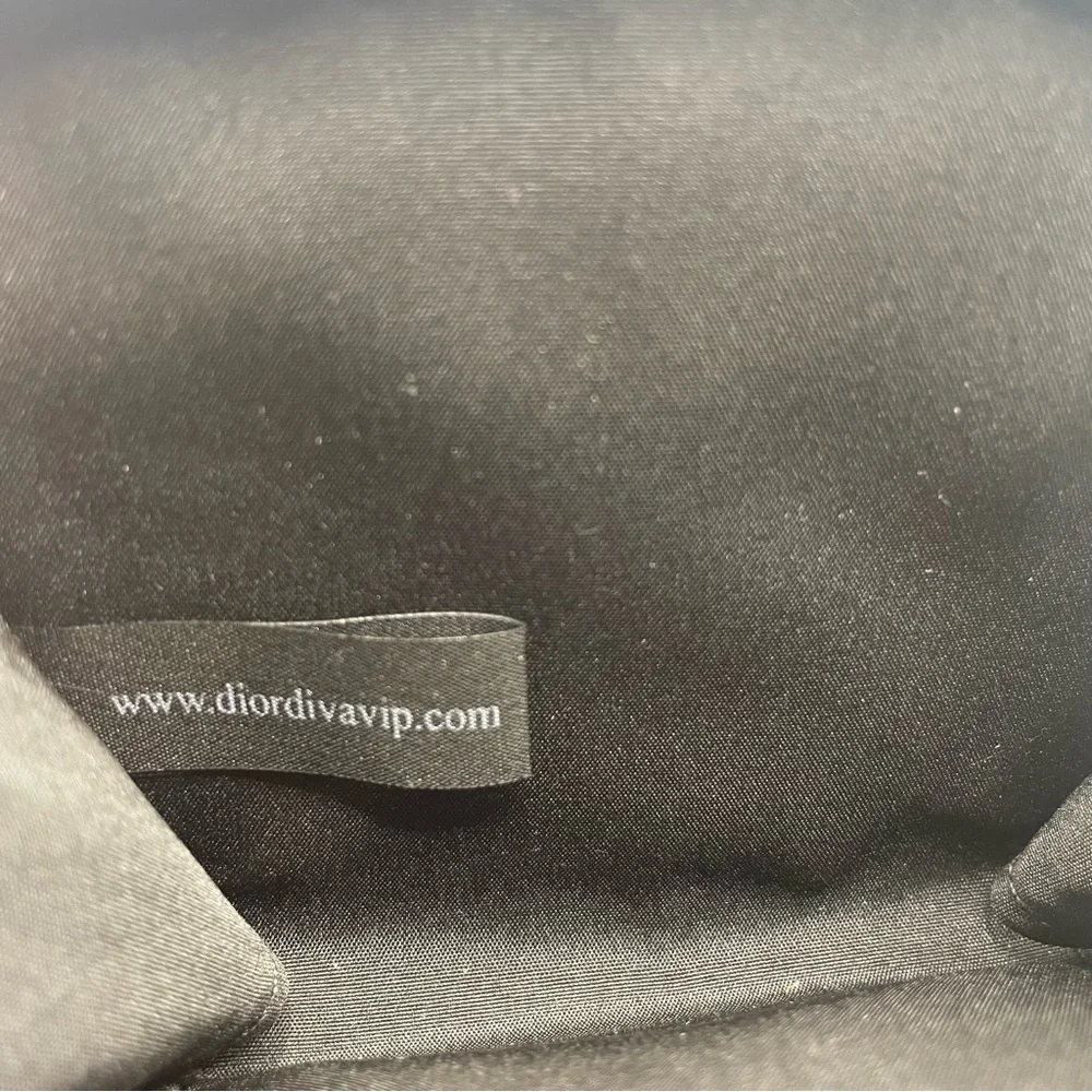 Dior Beauty Diva VIP Black Patent Zip Around Wallet Cardholder
